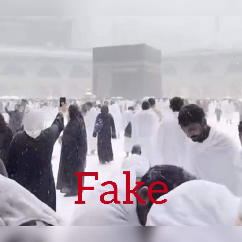 Read more about the article Video showing snowfall in Masjid Al Haram is Fake: Metrological Center