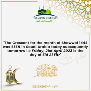 Read more about the article Shawwal 1444 Crescent sighted, Eid Al Fitr on Friday